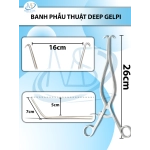 Banh phẫu thuật Deep Gelpi dài 26cm cong 7cm độ cong cách mặt phẳng 5cm R-max 16cm