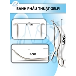 Banh Phẫu thuật Gelpi 19cm Dài 19 R-max 8,1cm độ cong cách mặt phẳng 3cm đầu nhọn