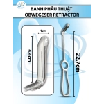 banh phẫu thuật Obwegeser Retractor, banh phẫu thuật hàm mặt 22.7cm NHỎ d4.4cm r1cm