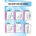 Bộ nhíp nối mi 6 cây ( BAO TEST) - HỒNG