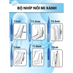 Bộ nhíp nối mi 6 cây ( BAO TEST) - XANH