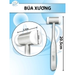 Búa Xương 20.5cm, đầu nhựa trắng D2.6cm r5.3cm nặng 241g