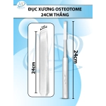 Đục xương (osteotome) 24cm thẳng, đầu D6.2cm R1cm 190g