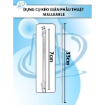 Dụng cụ kéo giãn phẫu thuật malleable (malleable retractor) Dài 33cm R0.6cmD7cm, làm từ thép không gỉ mềm dẻo có thể tái sử dụng