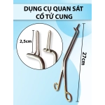 Dụng cụ quan sát cổ tử cung, Kogan Endocervical Speculum Dài trên 2,5cm dài 27cm