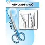 Kéo cong 45 độ,Dài 11.5cm, lưỡi D2cm