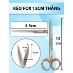 Kéo fox thẳng 13cm, kéo nha khoa kéo cắt bén cắt mượt