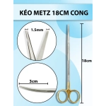 Kéo metz 18cm cong, kéo metz 18cm supercut, kéo bóc tách đầu nhỏ