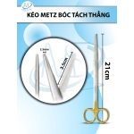 Kéo metz bóc tách 21cm Thẳng TC lưỡi kéo 3,5 tù 2,5mm