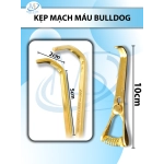 Kẹp mạch máu bulldog 10cmx1,5mm Cong Kẹp D-max 5cm D-min 2cm