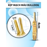 kẹp mạch máu bulldog 4cmx3mm thẳng (4cm D1.2cm R3mm)