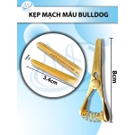 Kẹp mạch máu bulldog 8cm Thẳng, Dài thẳng 8cm kẹp D3,4cm R2mm