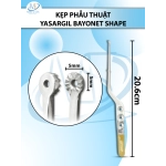 Kẹp phẫu thuật Yasargil bayonet shape 20.6cm DxR5mm