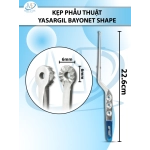 Kẹp phẫu thuật Yasargil bayonet shape 22.6cm XANH DxR6mm