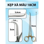 Kẹp xà mâu 18cm, pen kẹp cong 90 độ 18cm cán vàng bấm nhẹ tay