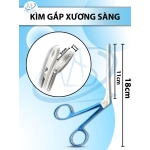 Kìm gắp xương sàng, kẹp phẫu thuật xương mũi weil- Blackesley Dài 19cm có thể tháo rời, chiều dài làm việc 11cm, đầu D5mm R2.5mm