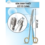Kìm sinh thiết cổ tử cung cong Dài 21.5cm Hàm cắt 1cmx4mm