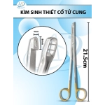 Kìm sinh thiết cổ tử cung Dài 21.5cm thẳng, hàm cắt 8x4mm