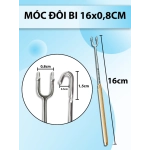 Móc đôi bi 16x0,8cm , móc phẫu thuật, bồ cào vén mô