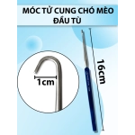 Móc tử cung chó mèo, Móc đơn chất lượng cao Rộng 1cm dài tổng 16cm