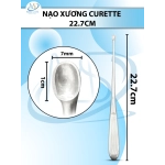 Nạo xương curette Dài 22.7cm VỪA(D1cm R7cm)