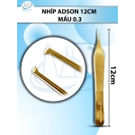 Nhíp adson 12cm Mấu 0.3 full gold