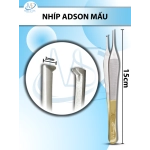 Nhíp Adson 15cm Mấu, đầu nhíp D1.8cmxR1mm