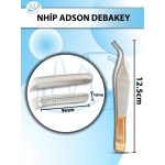 Nhíp adson debakey Dài 12,5cm, đầu D1cmxR1mm (cán vàng, full xanh, cán xanh)
