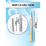 Nhíp cá sấu TC 12cm D1.3cm Drang 6mm R2mm