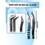 Nhíp nối mi mỏ gà, nhíp thông minh 12.5cm D0.9cm ĐEN