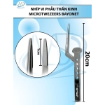 Nhíp vi phẫu thần kinh Microtwezeers Bayonet 18.3cm ĐEN D1cm