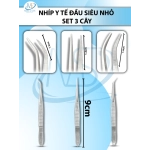 Nhíp y tế đầu siêu nhỏ set 3 cây( dài 9cm D1.2cm ) 2 ( dài 9cm D1.3cm ) 3( dài 9cm D1.4cm)
