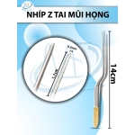 Nhíp Z tai mũi họng 14cm, Đầu nhíp 0.5mmx1.7cm