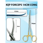 Pen kẹp 14cm cong đầu to kẹp khoẻ, kẹp forceps 14cm, pen kẹp bông gạc