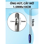 Que hút, Cấy mỡ 1 lỗ 10cm x 1,5mm