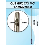 Que hút, Cấy mỡ 1 lỗ 20cm x 1,5mm