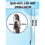 Que hút, Cấy mỡ 1 lỗ 30cm x 2mm
