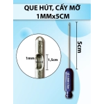 Que hút, Cấy mỡ 1 lỗ 5cm x 1mm