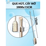 Que hút mỡ 1 lỗ có đầu tách mô 3mmx15cm, lỗ D5 R1,5