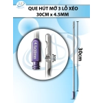 Que hút mỡ 30cm x 4.5mm 3 lỗ tròn xéo D6 D4