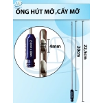 Que hút mỡ, cấy mỡ 2mm x 20cm 2 lỗ D4mm R2mm dài 22,5CM