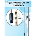 Que hút mỡ, cấy mỡ 2mm x 30cm 3 lỗ D3mm R2mm dài 32,5cm