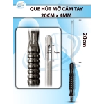 Que hút mỡ tay cầm 4mmx20cm, 3 lỗ dài lỗ d1cmxr2,5mm