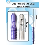 Que hút mỡ tay cầm 4mmx25cm, 3 lỗ dài lỗ d1cmxr2,5mm