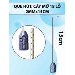 Que tiêm dung dịch 18 lỗ, que hút mỡ cấy 2mmx15cm