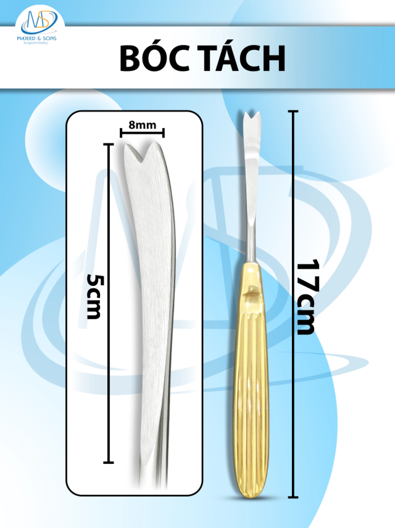 Bóc tách Dài 17cm d5cm r8mm