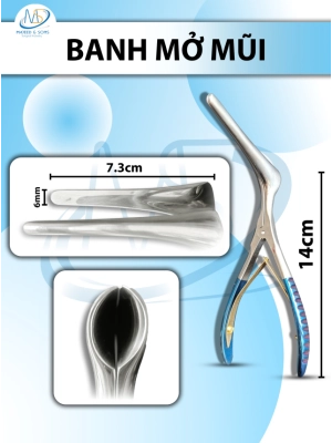 Banh mở mũi chất lượng cao Dài 14cm, đầu D7.3cm R6mm