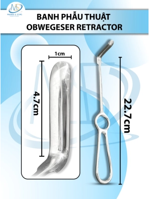 banh phẫu thuật Obwegeser Retractor, banh phẫu thuật hàm 22.7cm VÙA d4.7cm r1cm