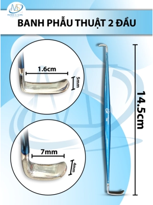 Banh phẫu thuật Ragnell-Davis 14.5cm 15x5mm 9mmx4mm  XANH