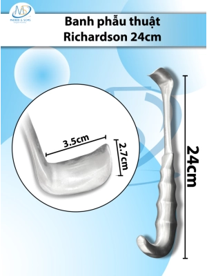 Banh phẫu thuật Richardson 24cm, đầu D3.5cm R2.7cm